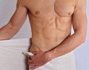 Warm a member compress from a hot towel