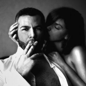 Woman and brutal man who enlarged his penis